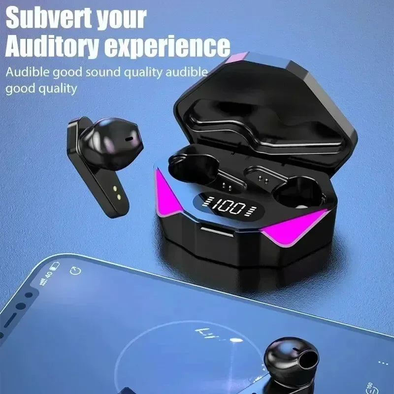New X15 TWS Bluetooth Earphones Wireless Headphones 65ms Low Latency Earbuds Esport Gaming Headset Gamer Earphone Mic For Xiaomi